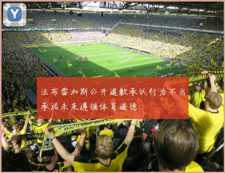 法布雷加斯公开道歉承认行为不当承诺未来遵循体育道德
