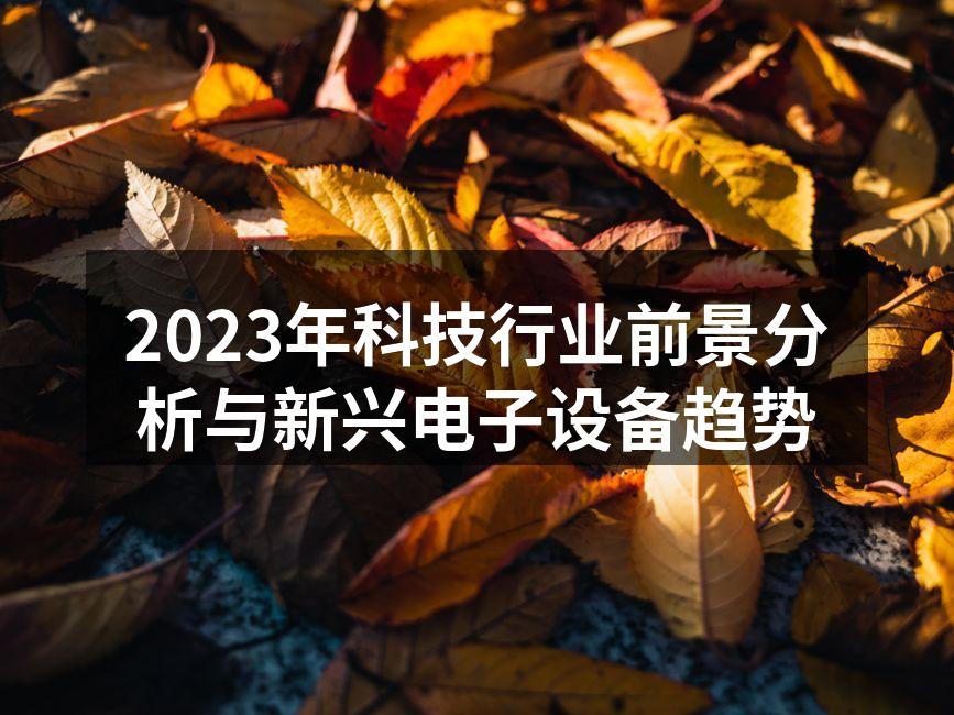 2023年科技行业前景分析与新兴电子设备趋势